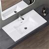 doporro Lavabo Integrale a Incasso Soprapiano 80x48x14 cm Rettangolare in Marmoresina Bianco Lucido, Lavabo Bagno da Appoggio con Foro Rubinetto e Troppopieno Colossum02