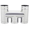 ALLINOX Terminale ad H Base Tonda Canna Fumaria Acciaio INOX AISI 304 Fumaiolo Per Camino (DN 80)