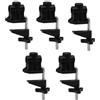 HIOPOIUYT 5Pcs Morsetto da scrivania di ricambio Morsetto per lampada da tavolo Morsetto da tavolo in metallo Morsetto antiscivolo C per lampada da scrivania Microfono Luce di lettura ricaricabile USB