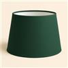 Generico 35 cm Paralume Tessuto di Cotone con PVC Bianco, Prodotto Artigianale, per Lampada da Tavolo, Piantana (Verde Scuro)