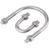 BOZONLI Bullone a U, U Bullone, U bolt acciaio INOX 304, con Dado,M6×76mm,3 pezzi