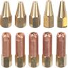 Volakebeing 10Pcs Propano Acetilene Gas Brasatura Torcia Ugello H01-2 Ossigeno Saldatura Rame Ottone Punte Set per il Taglio Dei Metalli Saldatura Gioielli