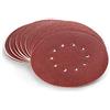 Wabrasive - 25 dischi abrasivi da parete e soffitto, grana 220, carta abrasiva da 225 mm, velcro a 10 fori, adatti per levigatrici a disco per pareti e soffitti