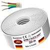 MAS-Premium Cavo Elettrico MAS-Premium NYM-J per Ambienti Umidi, 3 x 2,5 mm², Lunghezza 5-100 m, Grigio, Rame, 3 filamenti, 16 AWG, Conforme VDE