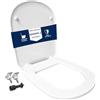 HYDRO HOME Copriwater Compatibile con Dolomite Gemma 2, Tavoletta WC Termoindurente Antibatterica,Sedile WC robusto, Cerniere Fisse in Acciaio Inox, Montaggio rapido,Imballaggio AntiUrto, Bianco