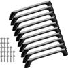 SOTECH Confezione da 10 maniglie per mobili BLACKLINE VII BA 160 mm nero opaco (lunghezza 182 mm, larghezza 11,5 mm, altezza 27 mm) maniglie ad arco in alluminio