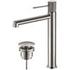 MICE COLLECTION MICE BDD038-3NQ - Rubinetto monocomando per lavabo per lavabo in nichel spazzolato