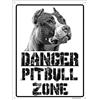 Lovelytiles Danger PITBULL zone Targa cartello metallo attenti al cane metal sign (20X30)