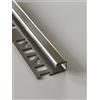 MED BUILDING SOLUTIONS MED Profili Pavimenti e Rivestimenti, Profilo Jolly ad Angolo, Acciaio Inox, Alluminio e Plastica, (Profilo Cubo Quadrato Acciaio Inox Opaco h 12mm barra Mt 2,5)