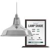 LEDSone Lampada a sospensione industriale da soffitto, paralume giallo a forma di fessura da fienile retrò per lampade a sospensione da soffitto (Cromo)