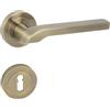 domino NEMO-R M3 - Maniglia per Porta in Alluminio Finitura Bronzo con Rosetta Tonda | Ideale per Ufficio, Cantina e Porte Interne | Design Resistente e Facile da Installare 5x5 cm