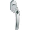 Hoppe - Atlanta: maniglia in alluminio per finestra con serratura, F4 Bronze, Secu100 + Secustik 0530S/US952 (100 Nm), 7/32-42 mm. Lunghezza variabile del perno quadrangolare
