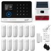 HUXGO® HXA003 Sistema di allarme casa senza fili con radio Sirena esterna solareWiFi + GSM 4G | Impianto allarme casa kit con 1x sensori di allarme per finestre/portes, 12x rilevatori di movimento