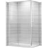 Generico Box Doccia Angolare 80x100 cm con 1 Anta Scorrevole e 1 Lato Fisso - Altezza 200 cm Profili in Alluminio cromo
