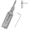 Kouamor Decodificatore per chiavi master in acciaio inossidabile, kit di scassinamento, strumento di raccolta serrature, strumento di blocco decodificatore chiave, strumento 2 in 1 per grimaldello e