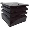PUGLIELLI SRL Comignolo marrone antivento antipioggia base quadrata 6/10 fumaiolo x camino e canna fumaria (27 x 27 cm)