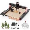 Twotrees TTC450 Pro 500 W 4 assi CNC Router Area di lavoro CNC 460 x 460 x 80 mm per incisione, taglio di MDF, acrilico, legno massiccio nylon con rullo rotante a 360°