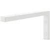 HOLZBRINK Supporto per mensola in metallo 30x15 cm HLA-B (1 pz) | Supporto per mensola lavabo da appoggio, reggimensola robusta da muro | Colore: Bianco