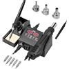 Defabee 14pcs Stazione di Saldatura, 2 in 1 Funzioni Aria Calda Display Digitale Kit Saldatore Saldatore Saldatore 8898 Portatile SMD Stazione di Rilavorazione, ºC/ºF Conversione aria fredda/calda e