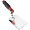 woplus Stucco professionale in acciaio inox antiruggine, per lavori di muratura, stucco per gesso con impugnatura in gomma (stucco 80 x 130 mm)