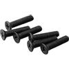 Feegow per Vite di fissaggio con filettatura sinistra nera per mandrino UNF per trapano con codolo adatto M5/M6 22 mm, filettatura sinistra r di 6 pezzi (M5 x 22 mm)