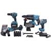 Generico Kit 5 In 1 Makota Brushless Flex, Trapano Impulsi, Avvitatore,Tassellatore,Faretto con valigetta