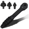 Georcep 2-in-1 Drill Chuck Ratchet Spanner, Universal Chuck Key Replacement Tool for Drill, Ratchet Wrench for Most Electric Drill Clamps and Power Tools