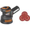 WORX NITRO - Levigatrice eccentrica senza fili, 20 V, piastra di levigatura 125 mm, ideale per superfici piane o curve, Brushless, velocità variabile, fornita senza batteria e caricabatterie, WX823.9