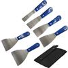 Zkydhbd 4/7 pezzi taglierina stucco in acciaio inox taping cutter strumento vernice raschietto per riparazione rimozione strumenti manuali ergonomici