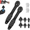 Generic Chiave a cricchetto per mandrino per trapano, chiave a cricchetto 2 in 1, set di 4 chiavi per trapano in ferro, chiave per mandrino per trapano con antiscivolo, chiave per mandrino a cricchetto per