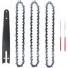 BBMZSM BSWXX Set di catena e piastra guida in acciaio da 8 pollici, adatto for motosega elettrica, utilizzata for la potatura registrazione parti seghe elettriche .0423