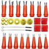 ノーブランド品 Set di 29 punte di impermeabilizzazione, ugello in gomma integrato, strumento per sigillante siliconico riutilizzabile, ugello di tenuta, applicatore per mastice, ugello di ricambio, piastrelle,