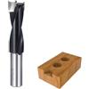 HUHAO Punte per alesatura per legno, con punta in carburo resistente, per legno e compensato, 13 mm di diametro x 70 mm di lunghezza x 10 mm, rotazione a destra