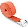HLHLH Cinghie di fissaggio con fibbia da 1 m/2 m for auto, moto, bici, corda traino in metallo, cricchetto resistente for bagagli(Orange,2m)