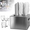 Generic Macchina lucidatrice elettrica per ristoranti, pulisce 330/660 tazze/ora con soffiatore ad aria calda per bicchieri da vino e champagne