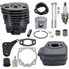 DORFEY Kit bullone staffa marmitta pistone cilindro da 45 mm adatto for motore motosega a gas H-u-s-q-v-a-r-n=a 50 51 55 pezzi di ricambio 503168301, 501766605