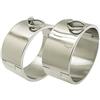 COCOCO Polsini alla Caviglia con Polsini da Polso in Acciaio Inossidabile Nero Spazzolato Argento Lucido-O Ring L 40 mm_S (60 mm x 50 mm)
