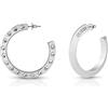 GUESS Orecchini Hoops Don't Lie JUBE01498JWRHT-U Marca, Única, Metallo, Non è una pietra preziosa