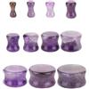 Homxi Set di Dilatatori 22 PCS Kit Tappi Orecchie 3mm-20mm,Dilatatori in Pietra 00G Rotonda Dilatatori Lobo Set Viola