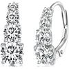 BIXPAK Orecchini a Cerchio in Moissanite da 5 mm, Cerchietti for Dormienti Ipoallergenici in Argento Sterling 925, Eleganti Orecchini a Cerniera Huggie for Donne Moglie Madre Figlia Regalo di Natale C