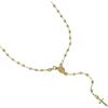 Maglione Gioielli Collana Rosario 60 cm con grani sfaccettati in oro giallo 18kt