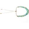 Generic Sky Apatite - Bracciale scorrevole in argento Sterling con ciondolo ovale da 10 pollici, morbido ovale e argento, medi, argento sterling, fluorite, Mediano, Argento sterling, Fluorite