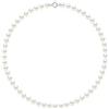 PEARLS & COLORS - Collana Vere Perle di Coltura d'Acqua Dolce Rotonde - Colore Bianco Naturale - qualità AAA+ - Oro Bianco