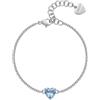 S'Agapõ Bracciale Donna in Acciaio e Zirconi con Simbolo Cuore | Collezione Dazzly - SDZ70