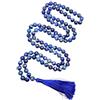 INFINITY GEMS Naturale AAA Lapis Lazuli Mala, Collana di preghiera Lapis, Mala tibetano, Japa annodato 8mm Bead Mala, 108 Bead Lapis Mala, Yoga, Mantra Mala, Japa Mala