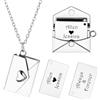 INBLUE Collana con Medaglione Personalizzato per Donna Ciondolo con Messaggio Segreto Lettera d'Amore Collana con Busta Personalizzata con Foto Gioielli per Coppie Regali per Mamma Moglie Amica