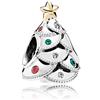 PANDORA Argento Charm Albero di Natale 791999CZRMX, Argento sterling, Zirconia cubica