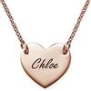 MyNameNecklace MYKA - Collana Personalizzata a forma di Cuore con Nome Inciso per Donna in Argento Sterling o Placcato Oro- Ciondolo Inciso con Nome Personalizzato Gioielli per Lei (Placcato Oro Rosa 18k)