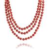 Bling Jewelry Classico Stile Occidentale Annodato A Mano 10 Millimetri Palla Rotonda Perline Senza Fine 70 Pollici Lungo Filo Doppio Triplo Strato Avvolgere Arancione Collana Di Corallo Rosso Per Le Donne