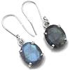 Silver Palace Orecchini Labradorite Naturale in Argento Sterling per Donna e Ragazza